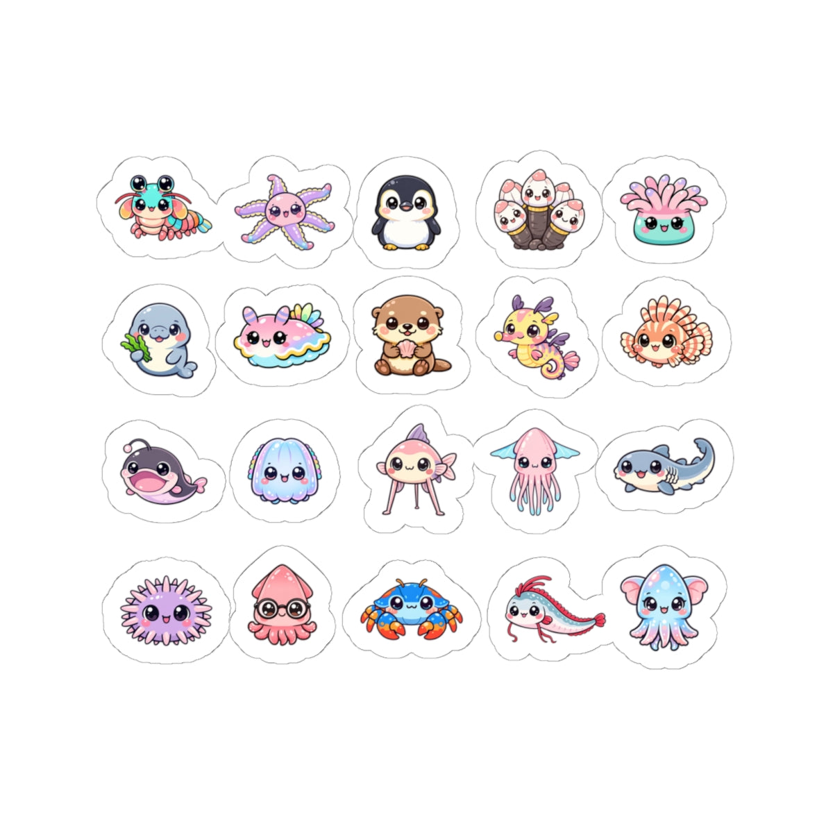 Kawaii Oceanic Creatures Sticker Pack