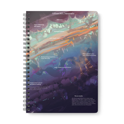 Alien Oceanic Map Notebook Wirebound Softcover A5 | Lined Journal