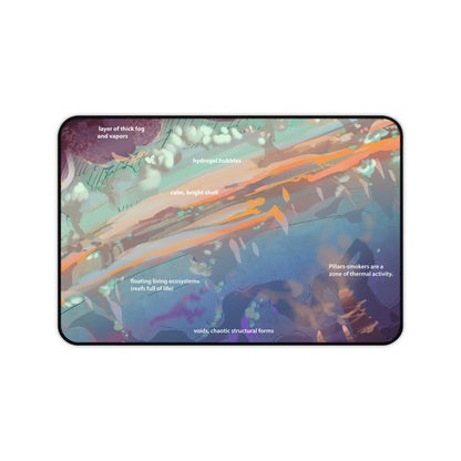 Colorful Alien Oceanscape Desk Mat
