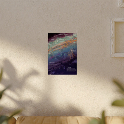 Abstract Textured Watercolor Matte Poster | Oceanic Colorful Art Print